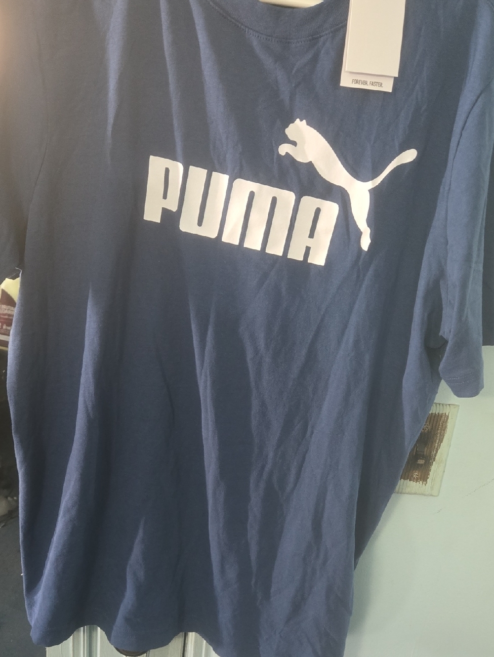 Puma Navy Blue Tee with White Logo